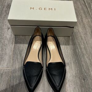 M. Gemi Women's Black Leather Loafers